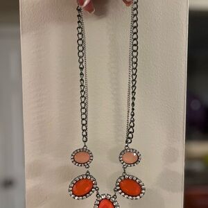 Elegant Orange and Pink Necklace